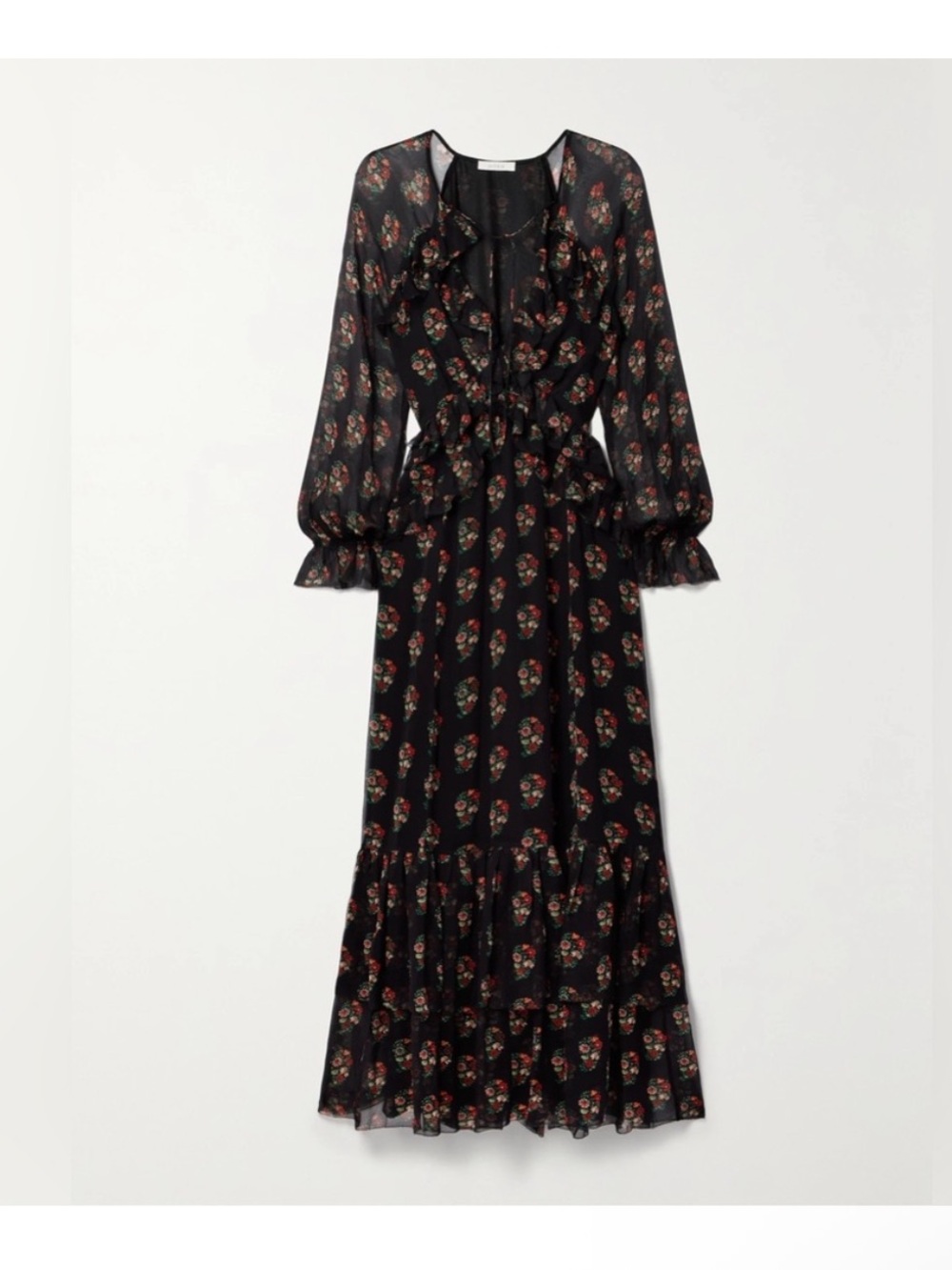 DÔEN Saffron paisley bouquet maxi dress M - Picture 2 of 8